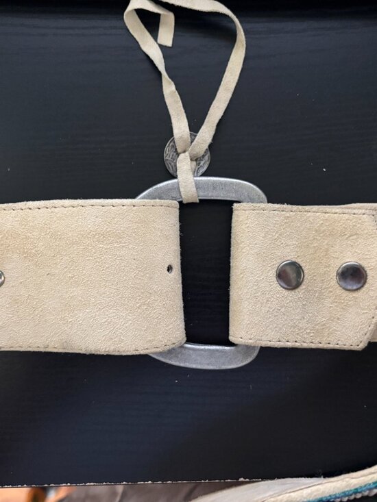 Double D Ranch Beaded Suede Belt Size 36 main image 5